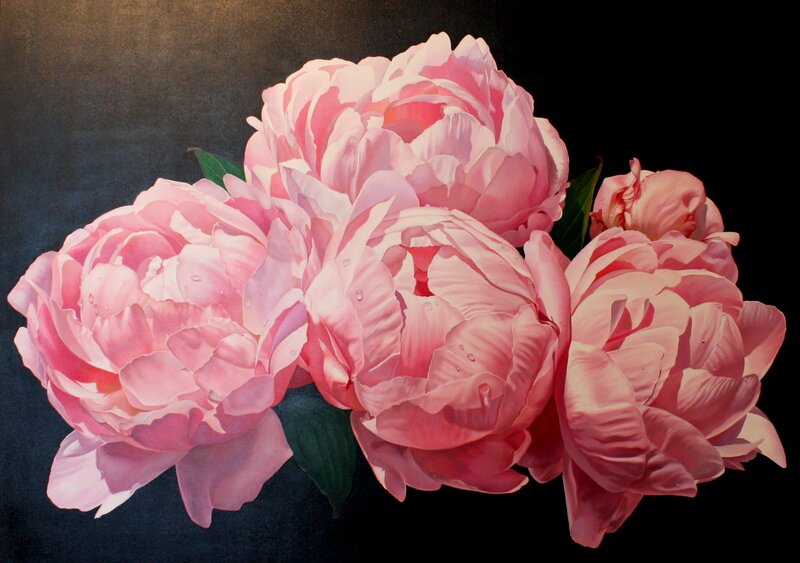 Amber Emm, “Peonies", Oil on Canvas, 1400 x 1000mm, 2018, Floral Painting