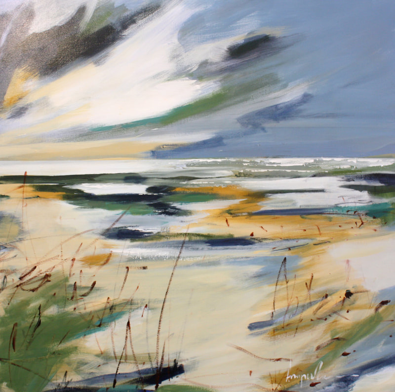 Angela Maritz, "As the Tide Retreats", Acrylic on Canvas, 1000 x 1000mm, 2018, Landscape Painting