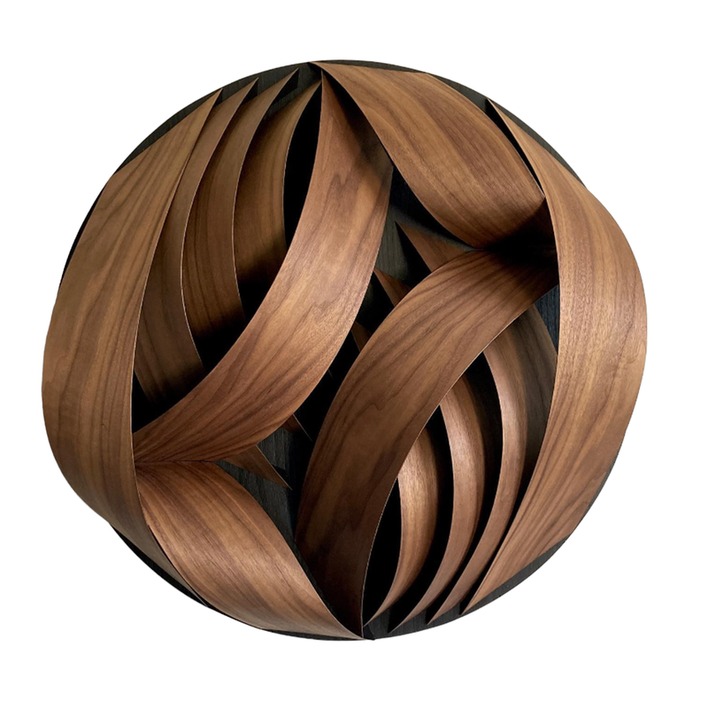 Asheley Elizabeth- "Melody", 600mm Diameter x 150mm D, American walnut veneer