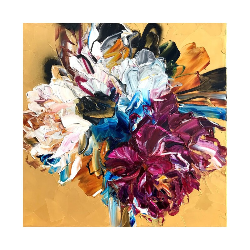 Diana Peel "Aureo", Oil on Canvas, 1020 x 1020mm, 2022
