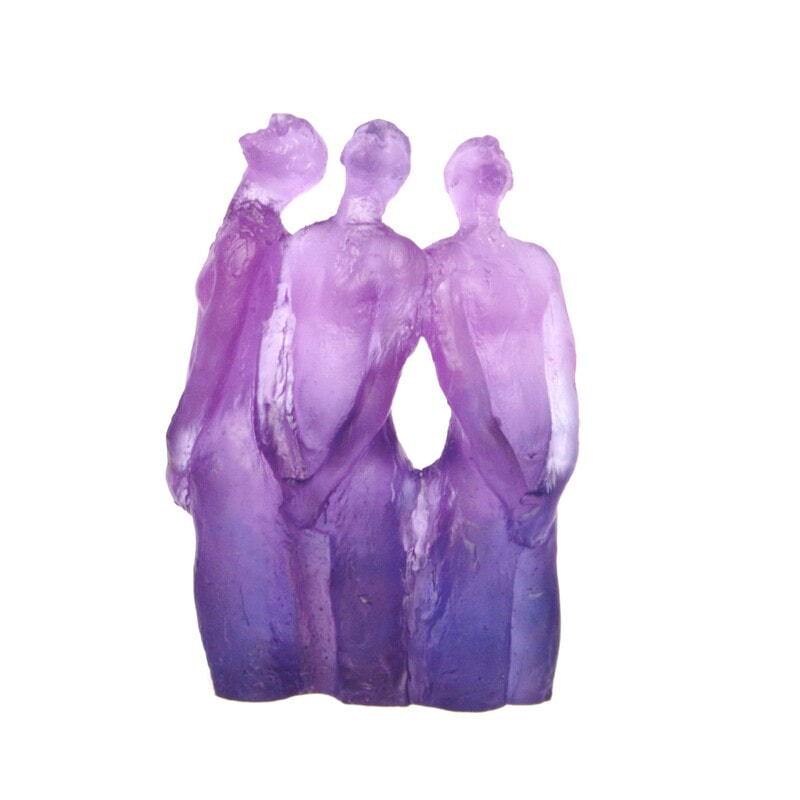 Graeme Hitchcock, "Where Three are Gathered (Purple)", Cast Glass, 220 W x 150 H mm, 2022