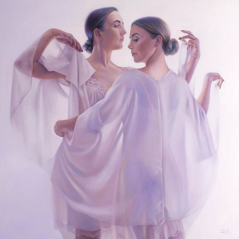 Ingrid Boot, "Belonging", Oil on Canvas, 900 x 900mm, 2024