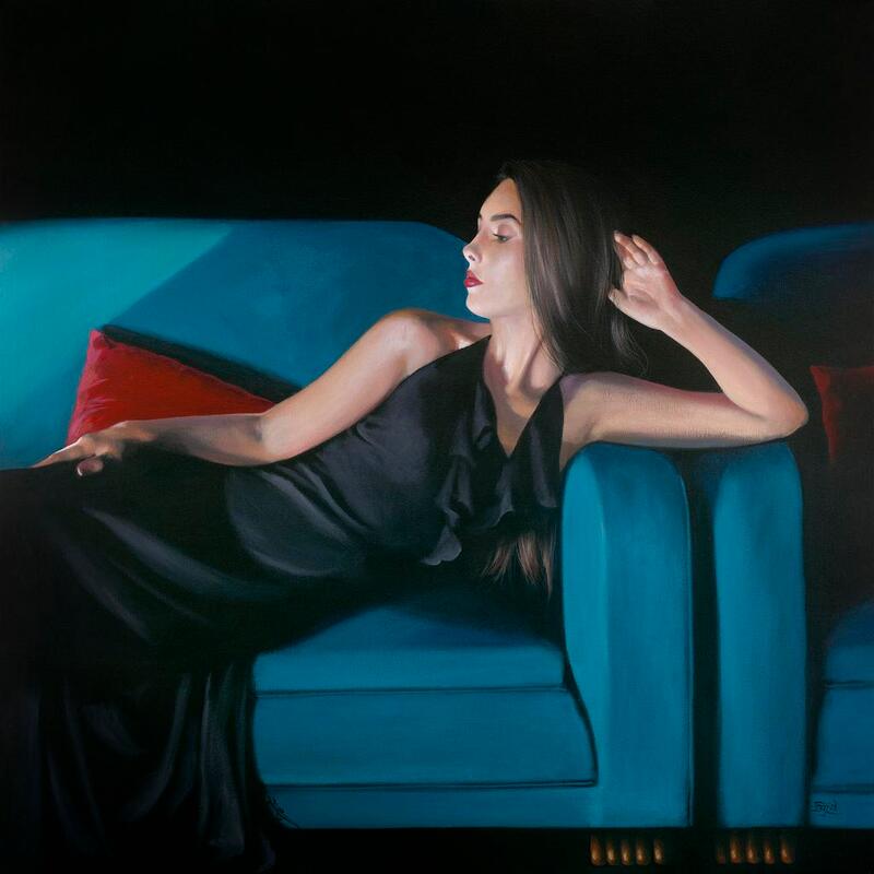 Ingrid Boot, "Night at the Vic I", Acrylic on Canvas, 760 x 760mm, 2019, SOLD