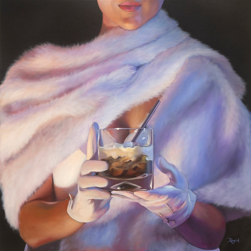 Ingrid Boot- “White Russian”, Acrylic on Canvas, 760 x 760mm, 2021