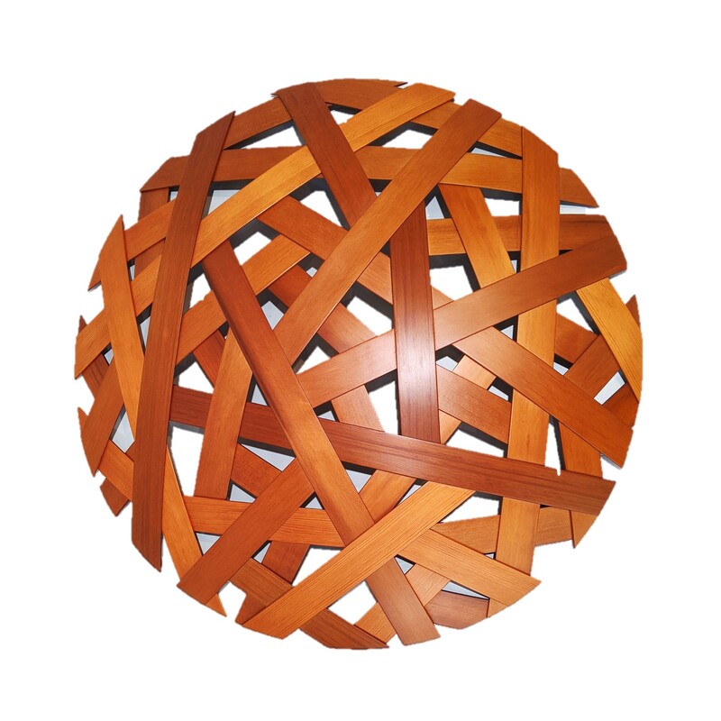 Jamie Adamson- "Cedar Weave", Timber Wall Sculpture, 950mm Diameter, 2021