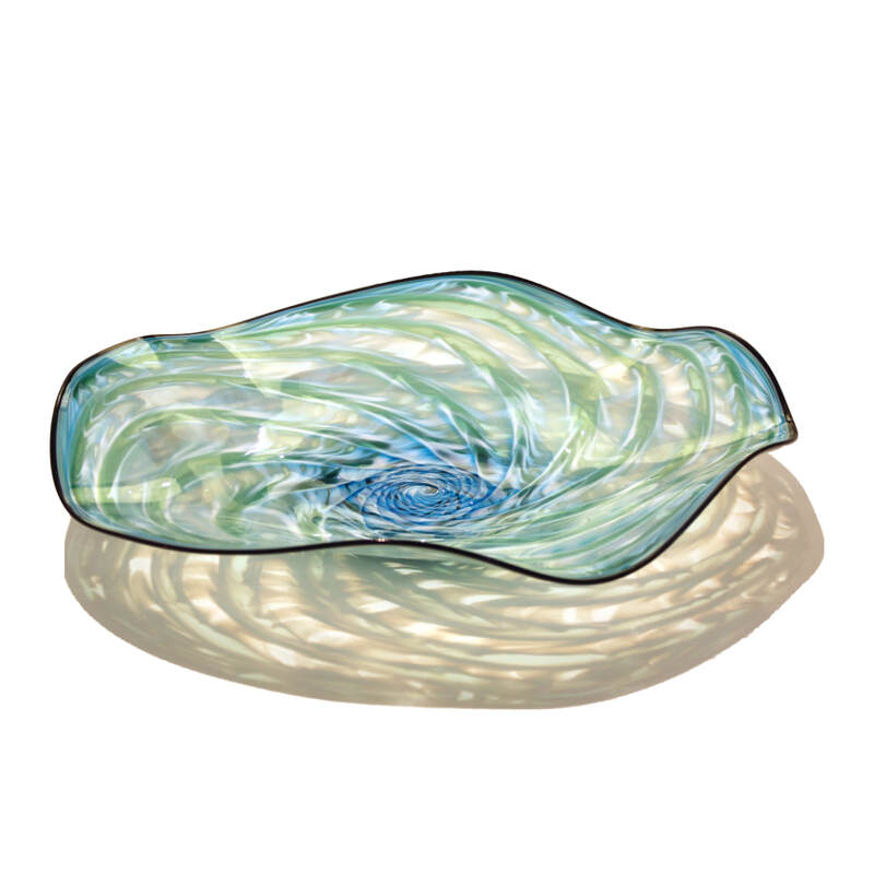 Justin Culina "Shell Platter", Hand Blown Glass, ​320mm Diameter, 2023
