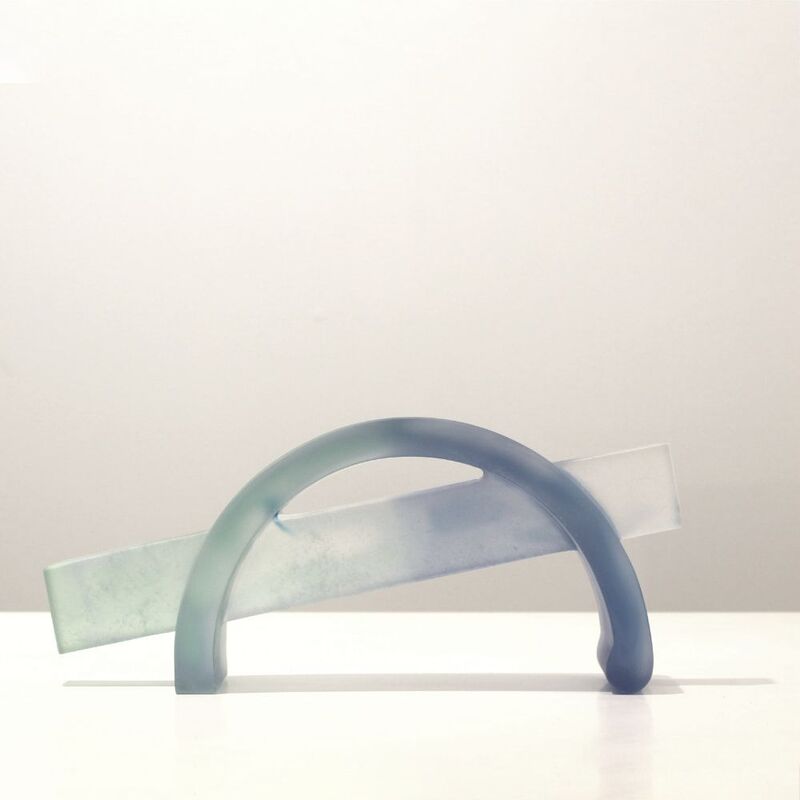 John Abramczyk, "Intersect", Cast Glass, 170 H x 400 W x 70mm D, 2023