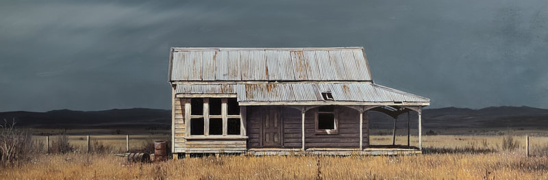 John Toomer- "Abandoned Farmhouse", Oil on Canvas, Framed, 2021, SOLD