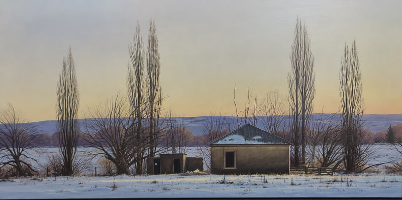 John Toomer- "Winter Twilight -Maniototo", Oil on Canvas, Framed, 2021, SOLD