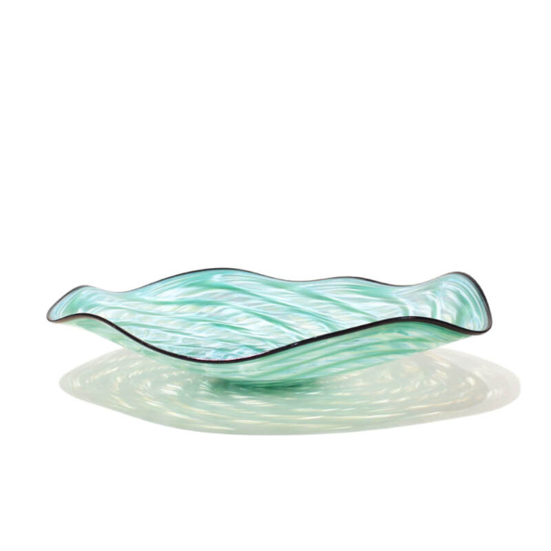 Justin Culina, "Shell Platter", Hand Blown Glass, 440mm Diameter, 2023