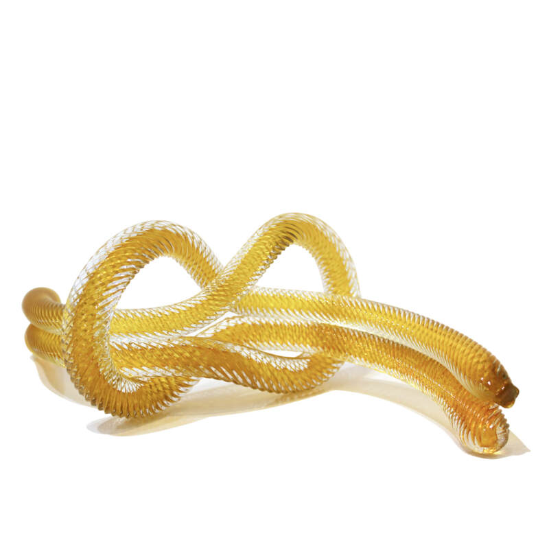 Justin Culina, "Large Love Knot - Gold", Hand Blown Glass, ​350mm Length , 2023