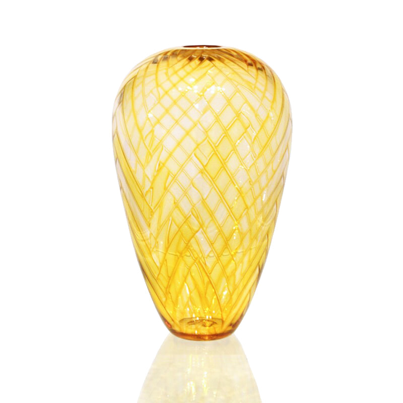 Justin Culina "Nikau Vase (Gold)", Hand Blown Glass, 350mm height, 2022