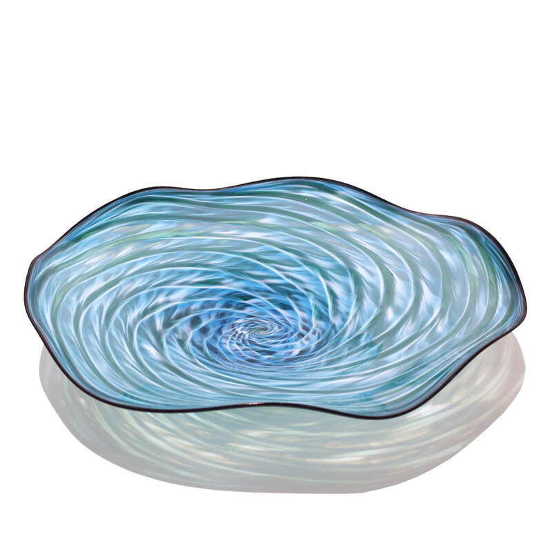 Justin Culina, "Shell Platter- Large", Hand Blown Glass, 485mm Diameter, 2023