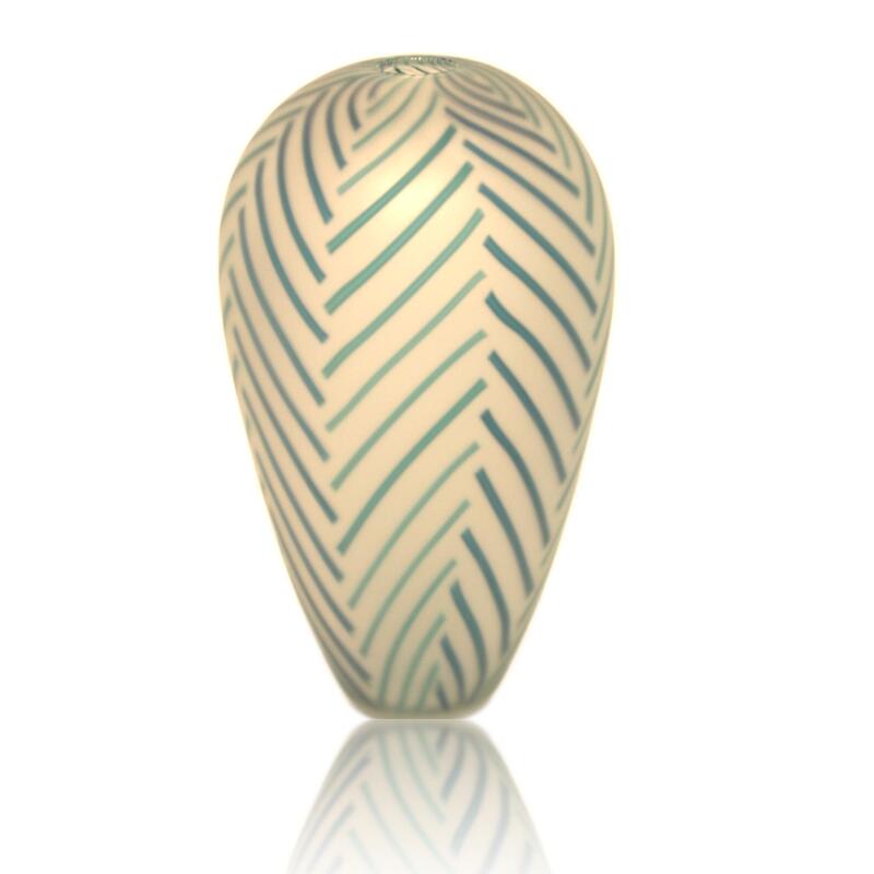 Justin Culina, "Tidelines Vase", Hand Blown Glass (Etched Finish), 380mm Height, 2022