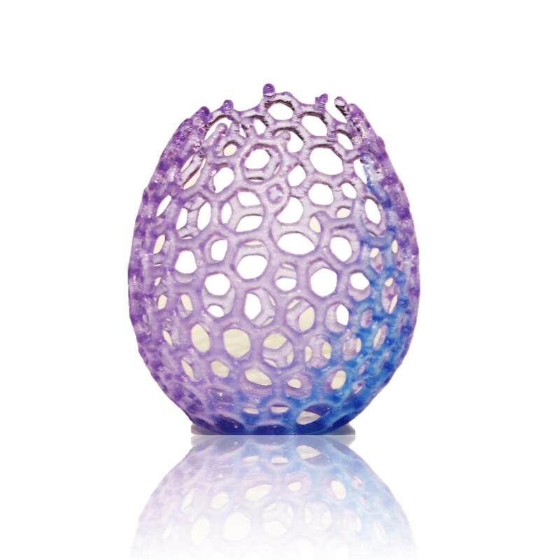 Lee Howes, "Egg", 3D Printed Cast Glass, 13cm tall, 2022, SOLD