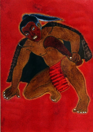 "Tumatauenga", By Robyn Kahukiwa