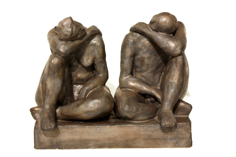 Mariska De Jager, "In this together", Ceramic Sculpture, 210 H x 250 W x 180mm D, 2020