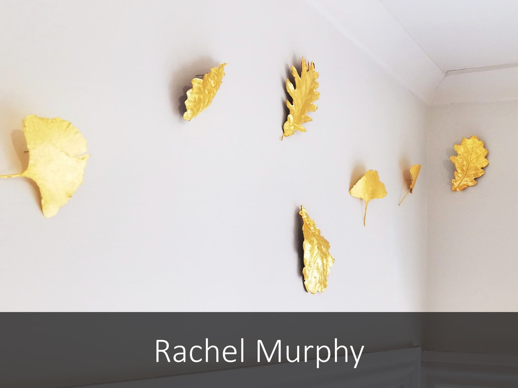 Rachel Murphy Wall Sculptures Gold Leaf Oaks and Gingko, Gold Leaf Wall Artwork Picture