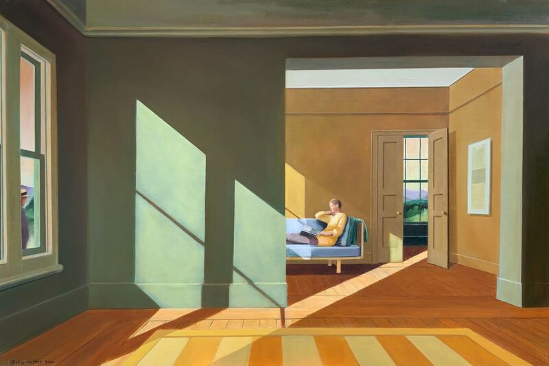 Shelley Masters- "Reading Room", Oil on Linen, 920 x 710mm, 2022, SOLD