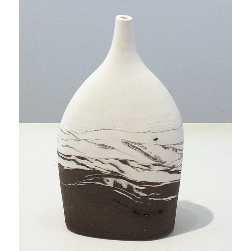 Sue Scobie, "Glacier Country - No. 52", Pinched and Coiled Porcelain and Stoneware, 260 H x 130 W x 70mm D, 2022