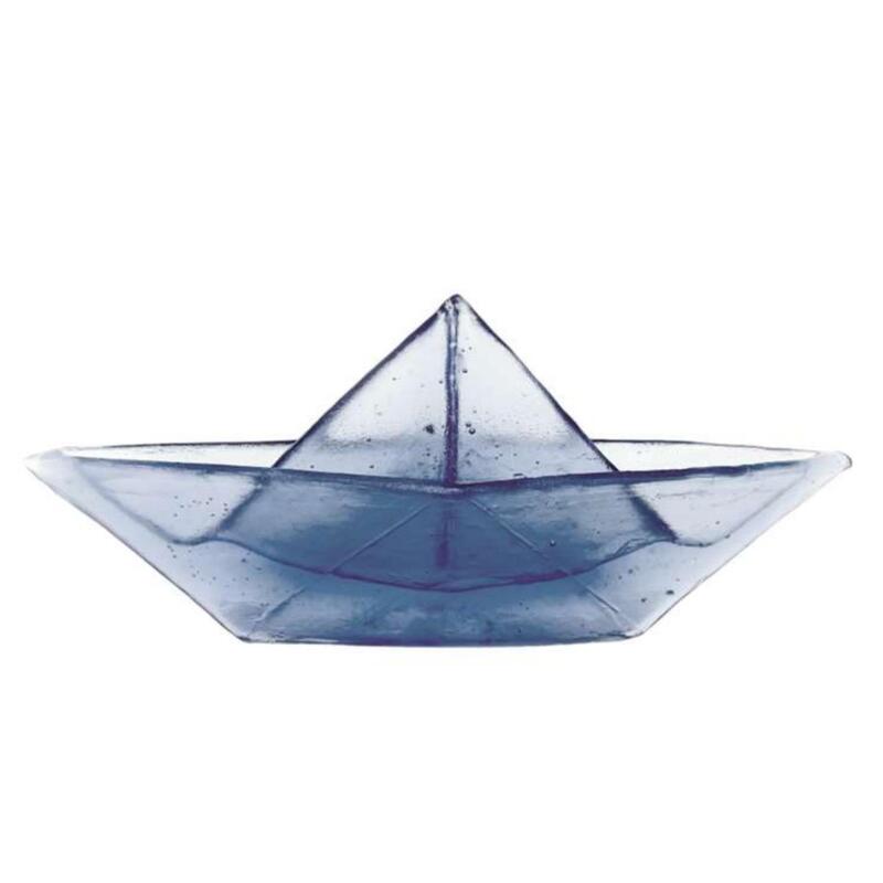 Tom Barter Paper Boats Cast Glass 200mm lengthPicture