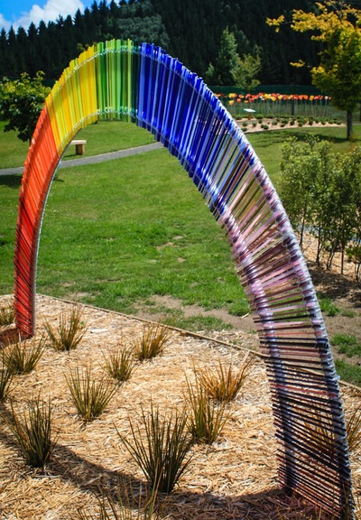 Outdoor Glass Sculpture by Lynden Over