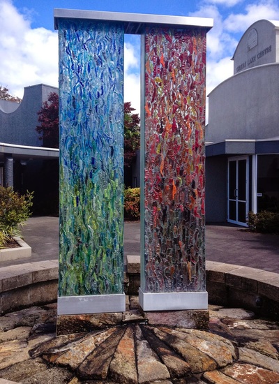 Outdoor Glass Sculpture by Lynden Over