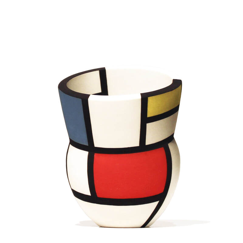 Alice Rose, "Mondrian Vase 2", Ceramic, 160mm Height, 2023