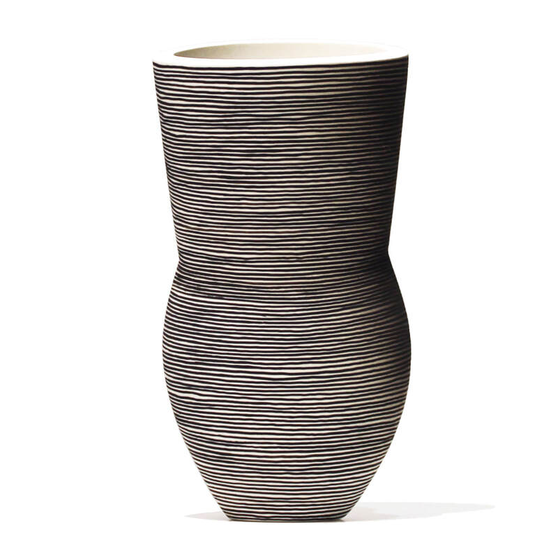 ​Alice Rose, "Striped Vase", Ceramic, 200mm Height, 2023