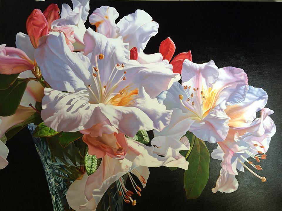 Amber Emm, "Crystal Flourish", Oil on Canvas, 1000 x 1400mm, 2016, SOLD