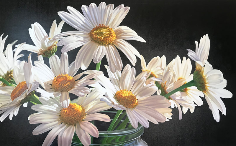 Amber Emm, "Daisy a day”, Oil on Canvas, 1200 x 750mm, 2019, SOLD