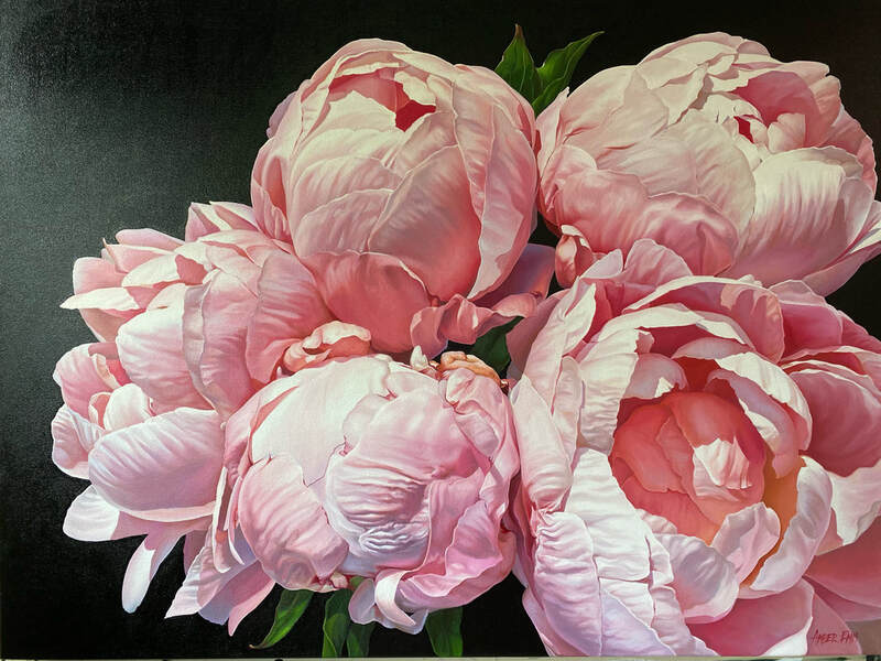 Amber Emm, “Plush Beauties”, Oil on Canvas, 750 x 1000mm, 2021, SOLD