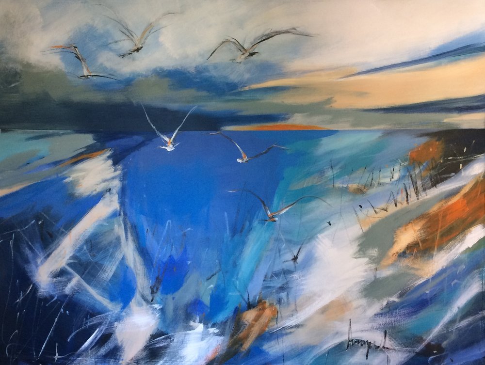 Angela Maritz, "Fly Away With Me", Acrylic on Canvas, 1140 x 1520mm, Contemporary Landscape