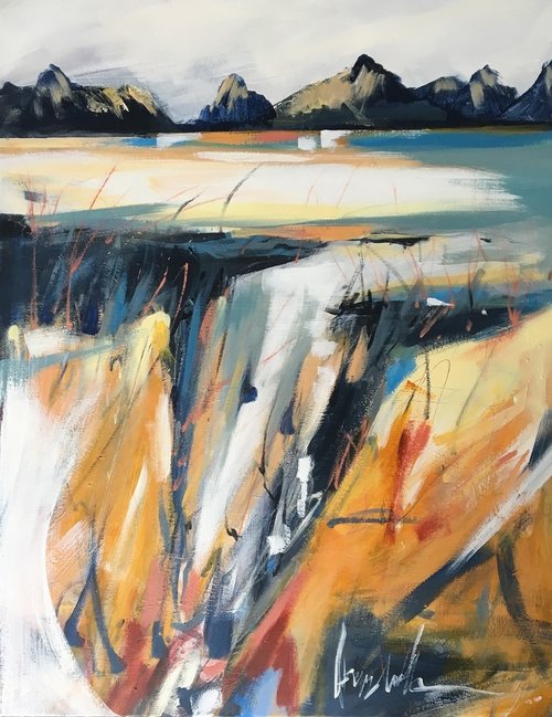 Angela Maritz, "Morning Light", Acrylic on Canvas, 910 x 710mm, Contemporary Landscape Painting