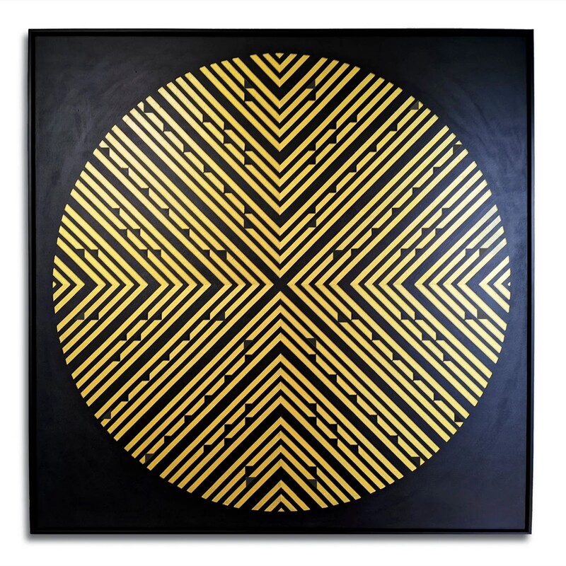 Anna Leyland- "Formation", Acrylic on Canvas (Black Tray Frame), 1230 x 1230mm, 2022