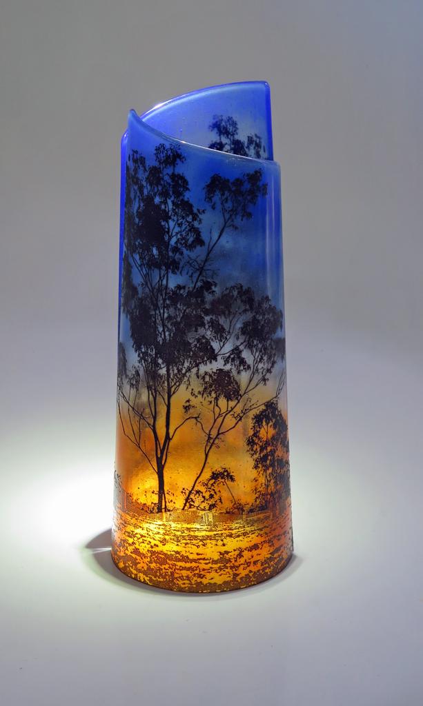 Anne Sorensen, "Gum Trees", Kiln Formed Glass, 530 H x 180 W x 180 D mm, 2019