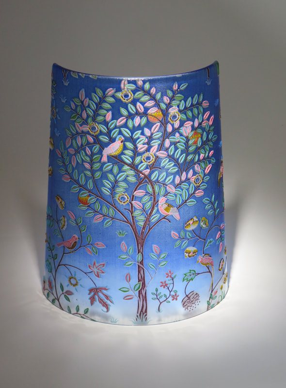 Anne Sorensen, "Tree of Life II", Kiln Formed Glass, 440 x 320 x 140mm, 2021