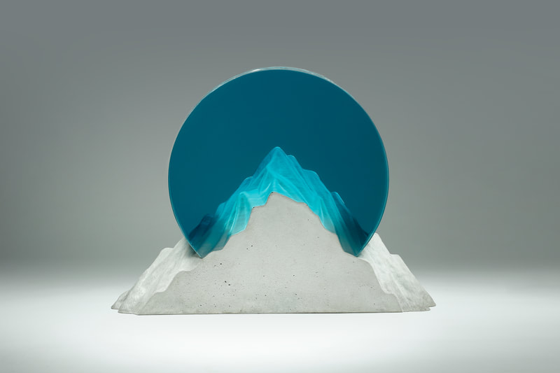 Ben Young- Beyond Bounds, Float Glass and Cast Concrete, H 49 x W 65 x D 13cm