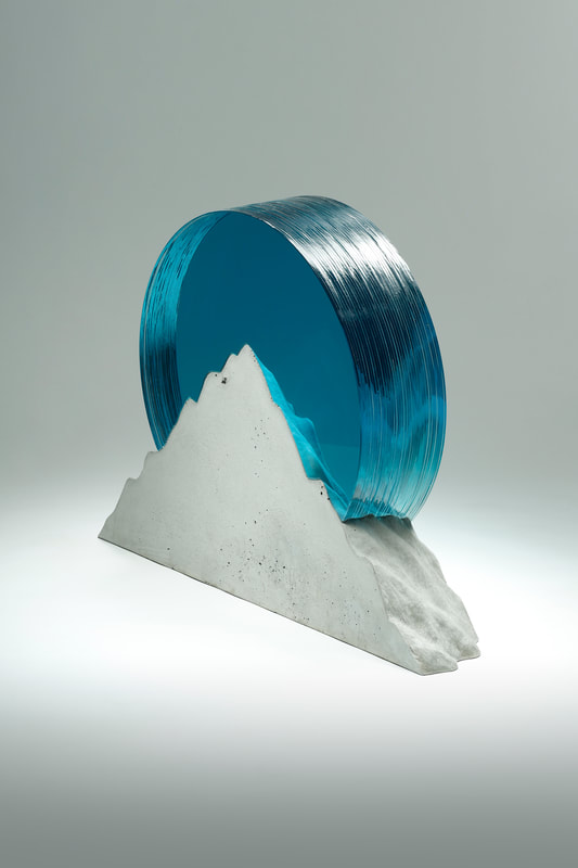 Ben Young- Beyond Bounds, Float Glass and Cast Concrete, H 49 x W 65 x D 13cm