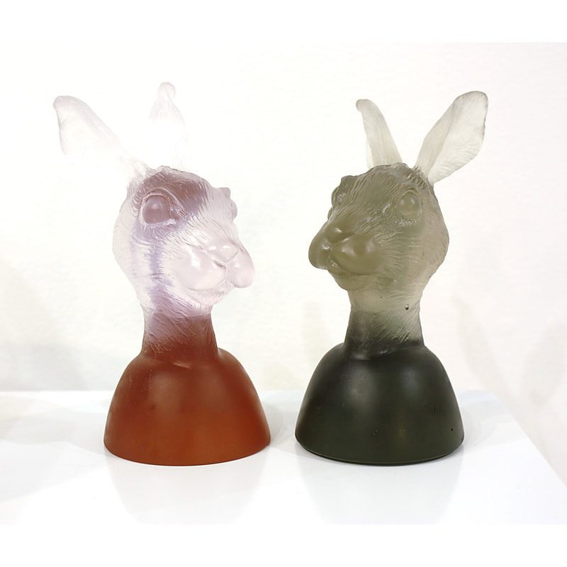 Clare McGlynn- Clare McGlynn, "Rabbits", Cast Glass, 120mm Height, 2022
