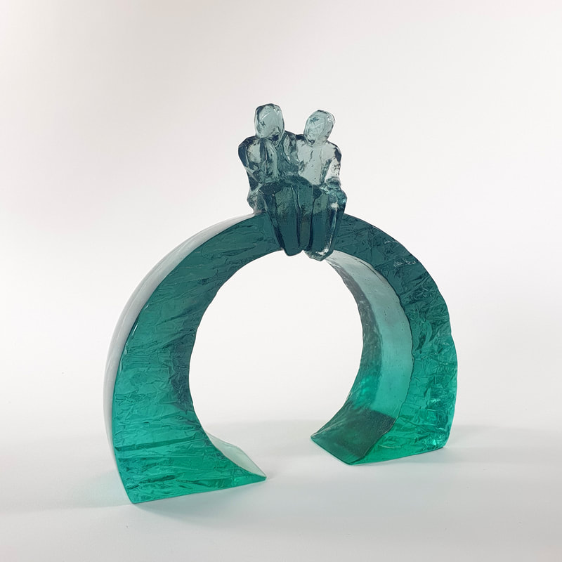 Di Tocker, "Comfortable View", Cast Glass, 220 W x 210 H x 50mm, 2020