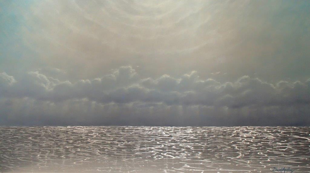David Ardley, “Radiant Ocean Sky”, Mussini Resin Oil on Aluminium, 1150 x 650mm, 2016, Contemporary Water Painting