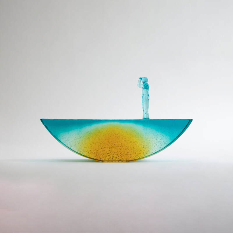 "Longboat", Cast Glass, 227 H x 392 W x 61 Dmm​, 2023