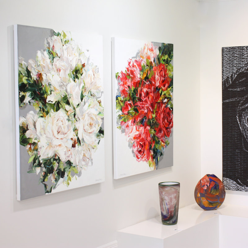 Diana Peel Diptych In Situ | Black Door Gallery