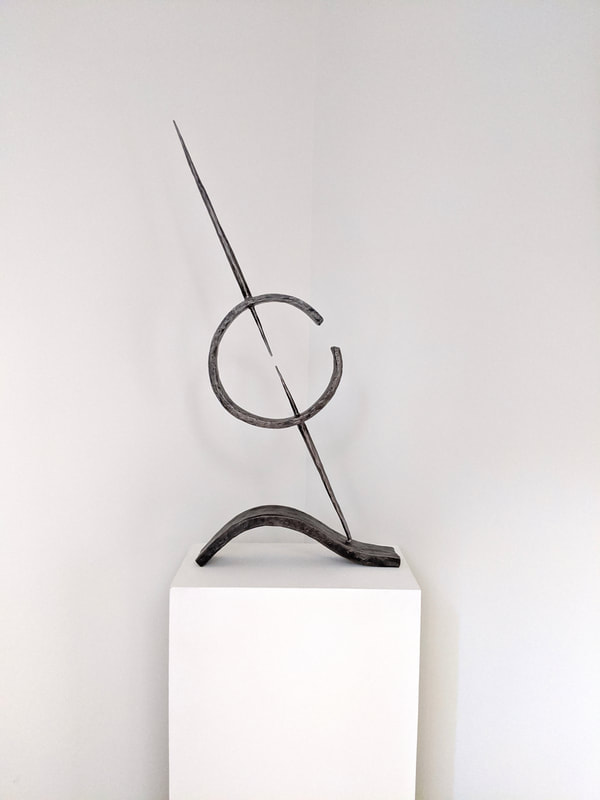 Sebastian Jaunas- "Full Moon on the Sea", Forged Metal Sculpture, 670 x 360 x 70mm, 2021