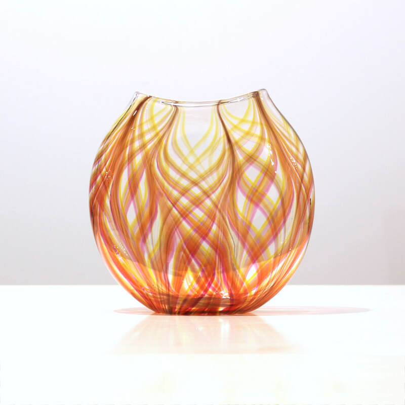 Höglund Art Glass, "Quill Vase", Hand Blown Glass, 210mm Height, 2023