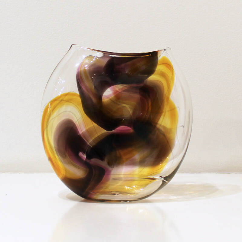 Höglund Art Glass, "Swill Vase",Hand Blown Glass, 210mm Height, 2023