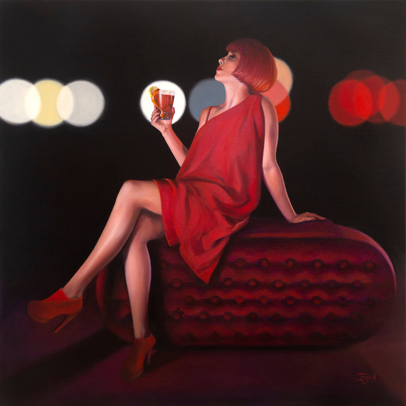 Ingrid Boot, “La Vie en Rouge”, Acrylic on Canvas, 760 x 760mm, 2021