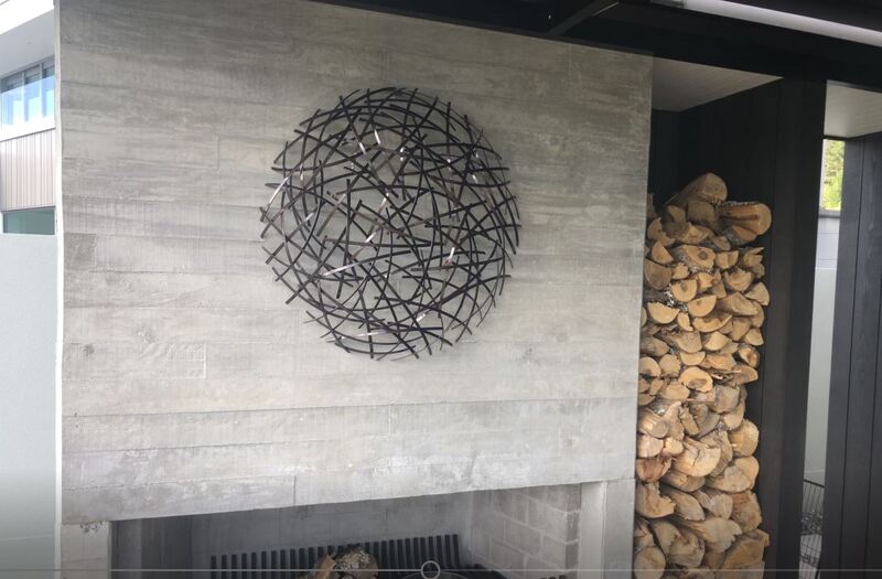 Jamie Adamson Steel Wall Sculpture in Situ | Private Residence