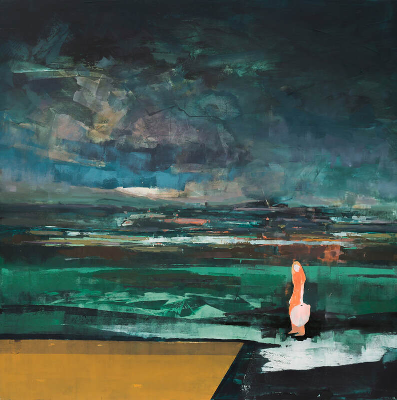 Jennie De Groot- "Saltwife", Oil on Panel, 1000 x 1000mm, 2022